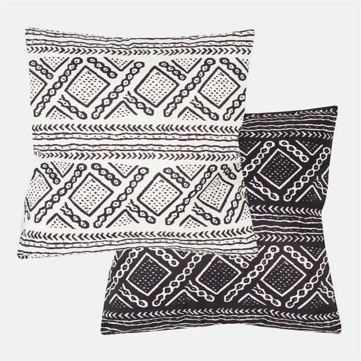 Streetwize  Black Outdoor Cushion - Bali Pattern, Sports Direct