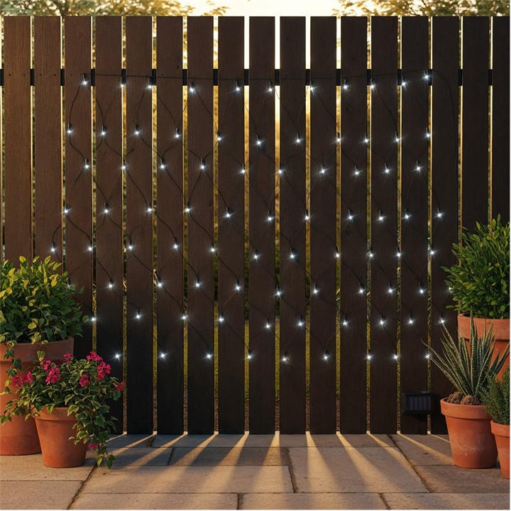 Streetwize   White 100 Led Solar Light Net, Sports Direct