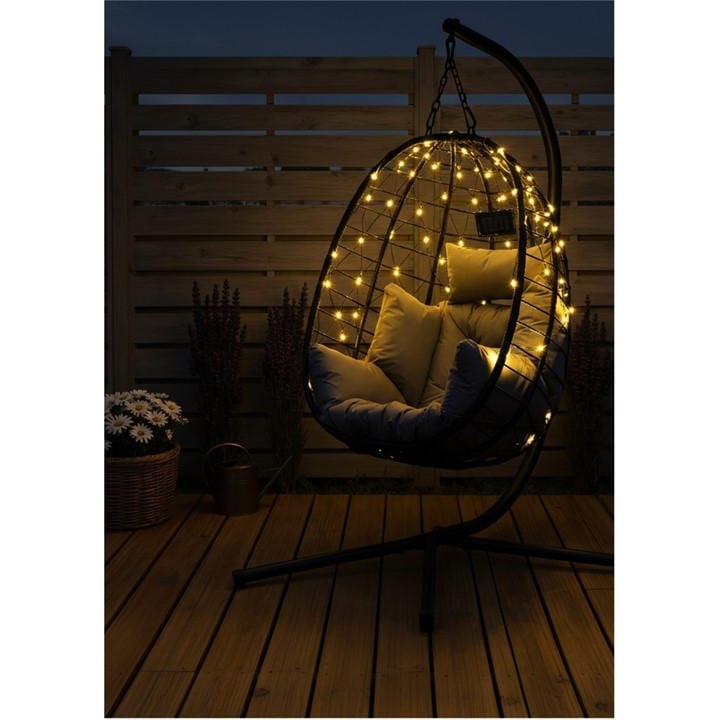 Streetwize   Solar Egg Chair/Net Light - 136 Bright White Leds, Sports Direct