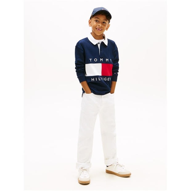 Night Navy C1G - Tommy Hilfiger - Kids' Heritage Long Sleeve Polo Shirt
