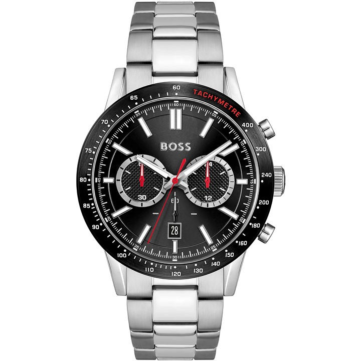 Boss Men's Silver Allure Short-Sleeve Chronograph Functionality Watch, Sports Direct
