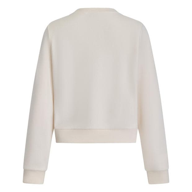 Eggnog - DKNY - Womens Full Button Front Fleece Shrunken Jacket