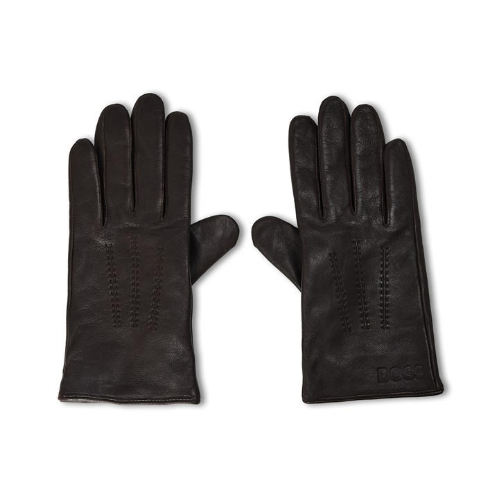 Boss Men's Brown Fleece Gloves in Size M, Sports Direct