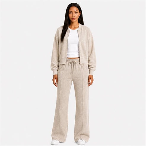 I Saw It First - Washed Zip Up Bomber Jacket