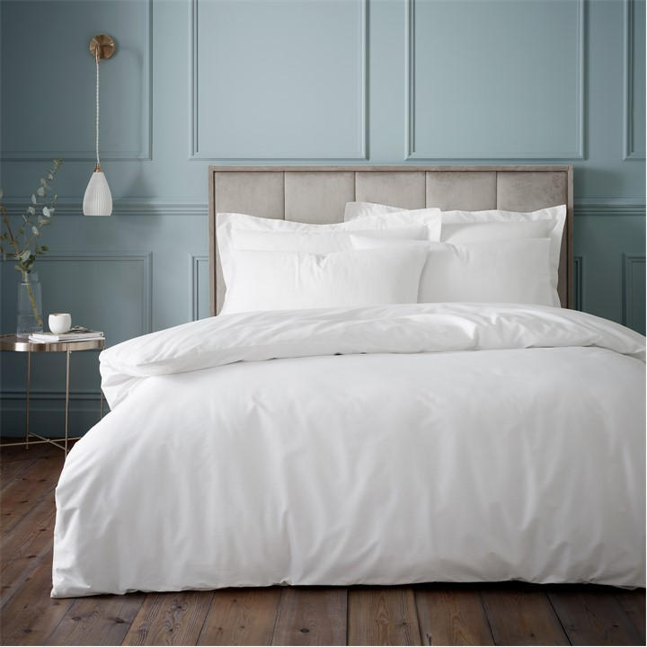 Biba White 180 Thread Count Duvet Cover Set in Size Superking, Sports Direct