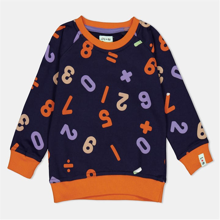 Lilly And Sid Boys  Kids' Numbers Crew Sweatshirt in Size 6 - 12 Months, Sports Direct