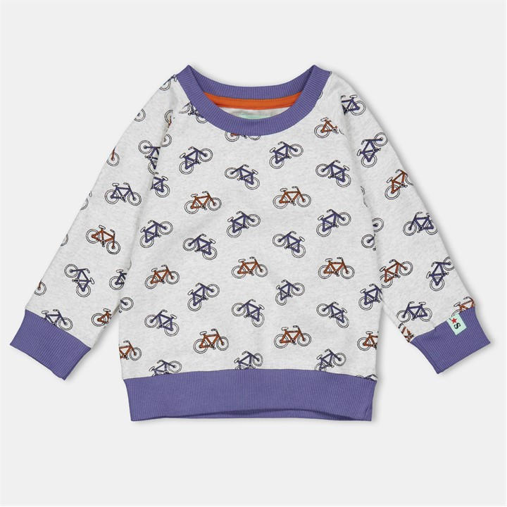 Lilly And Sid Boys Grey Kids' Bicycle Crew Sweatshirt in Size 18 - 24 Months, Sports Direct