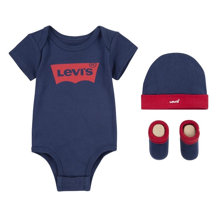 Levis  Kids Blue 3 Piece Batwing Set in Size 6 - 12 Months, Sports Direct