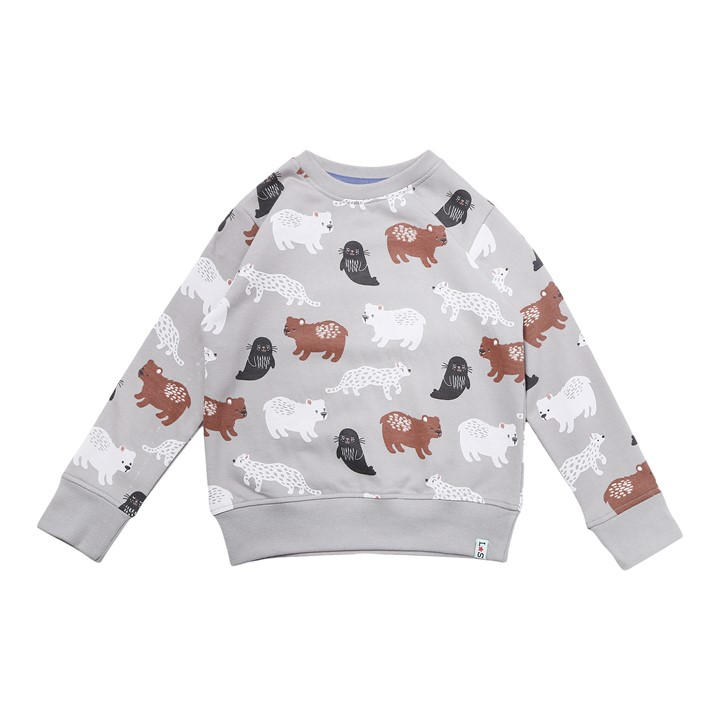 Lilly And Sid Boys Grey Kids' Crew Sweatshirt in Size 12 - 18 Months, Sports Direct