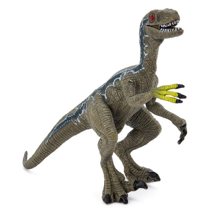 Zappi Co  Kids Green Team Dino Figure - Velociraptor Blue / Grey, Sports Direct