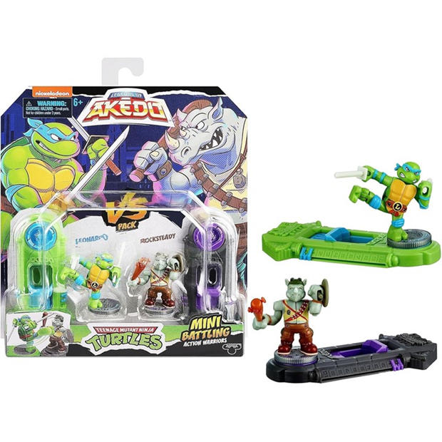 Multi - Teenage Mutant Ninja Turtles - Leonardo Vs Rocksteady Legends Of Akedo
