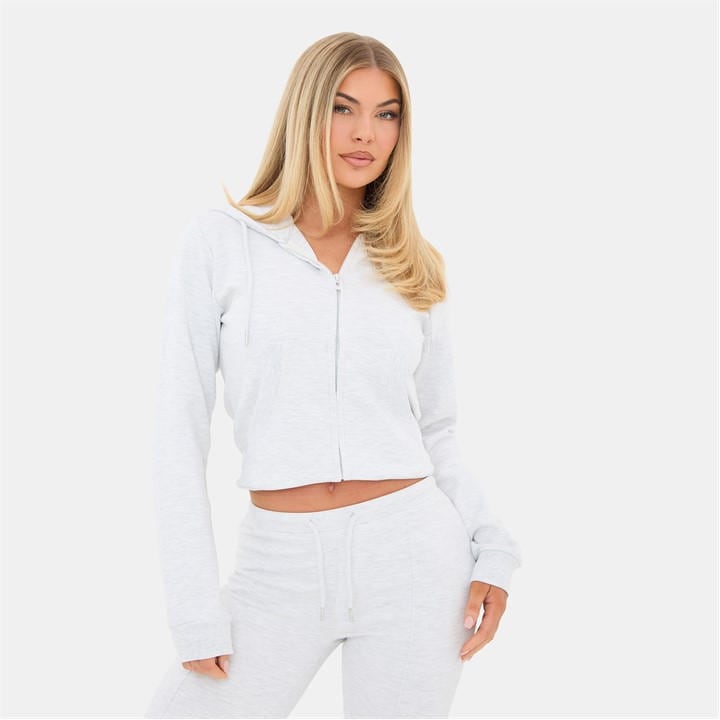 I Saw It First Women's Grey Zip Up Hoody in Size 14, Sports Direct