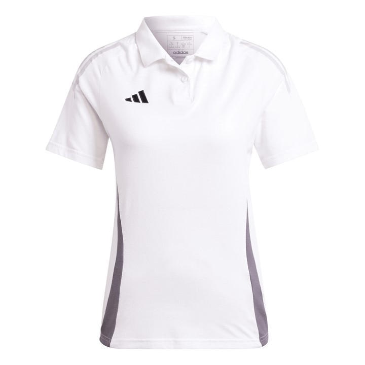 Adidas Women's White Tiro24 Performance Polo Shirt in Size L, Sports Direct