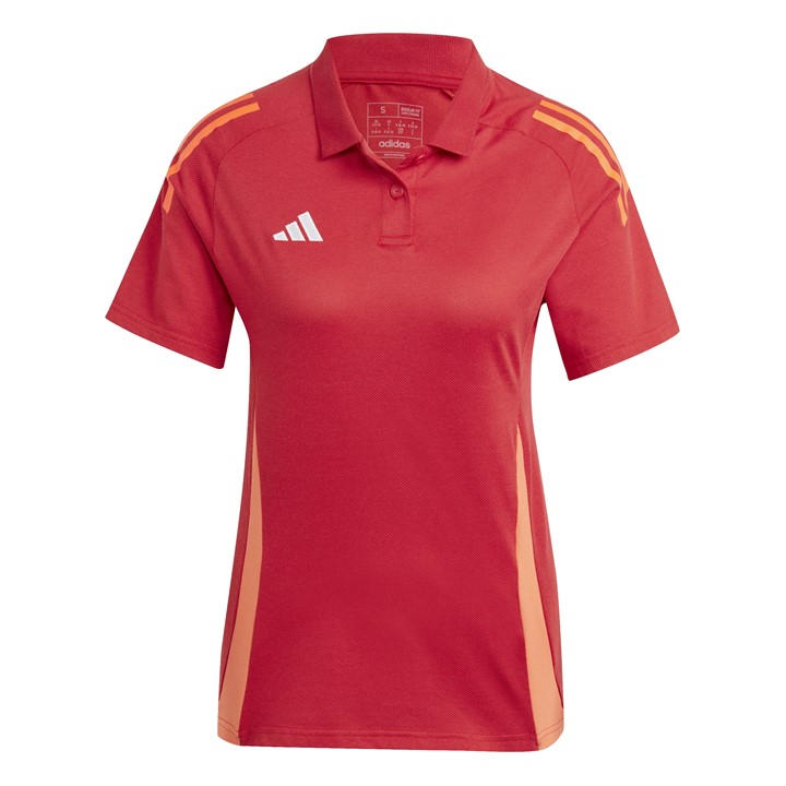 Adidas Women's Red Tiro24 Performance Polo Shirt in Size L, Sports Direct