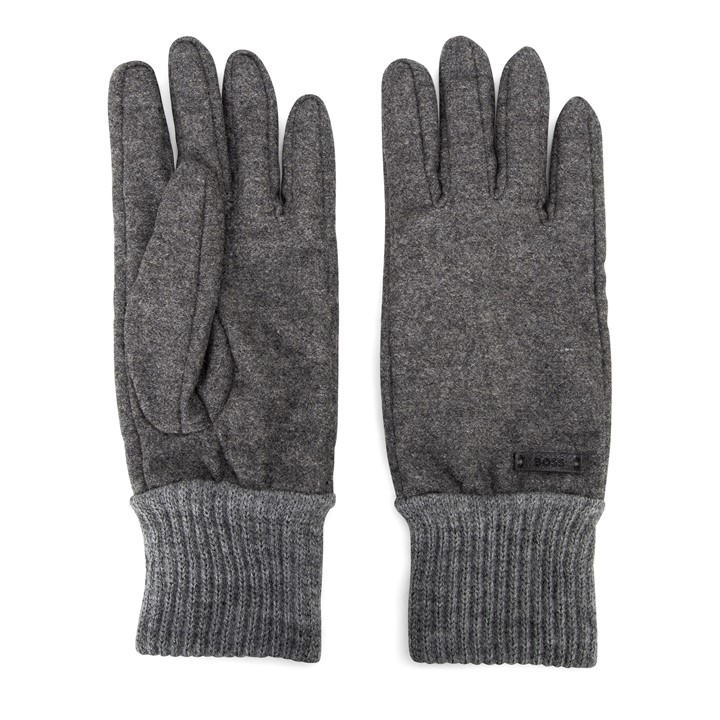 Boss Men's Grey Kalsper Fleece Gloves in Size M, Sports Direct