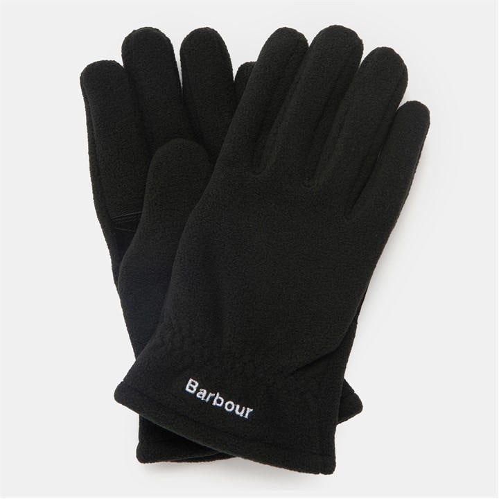 Barbour Men' Black Coalford Fleece Gloves in Size S, Sports Direct