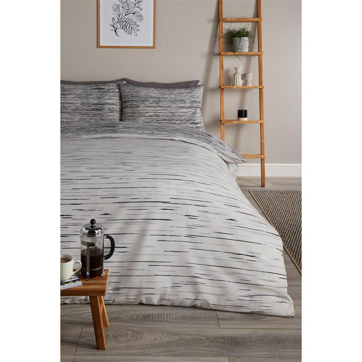 Homelife  Green Linear Stripe Duvet Set in Size Single, Sports Direct