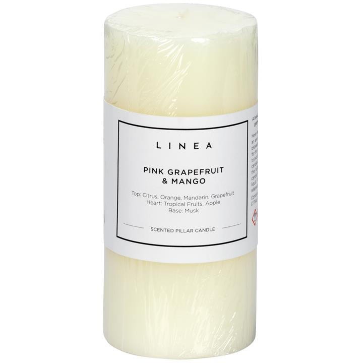 Linea  Pink Scented Pillar Candle, Sports Direct